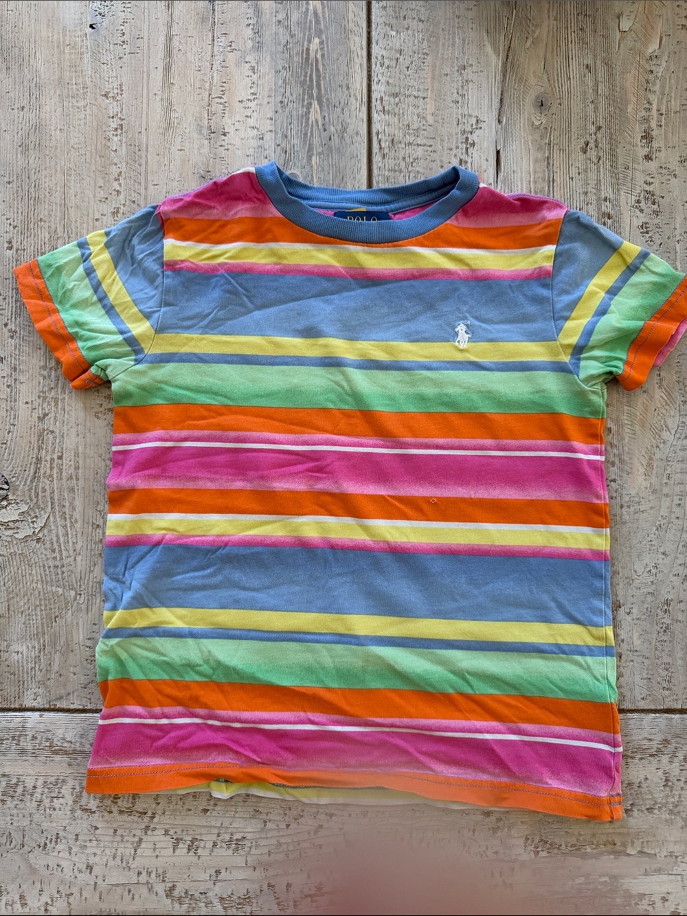 Polo by Ralph Lauren Kids Multicolor Striped Short Sleeve Tee size 6